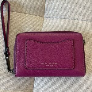 Marc Jacobs Magenta Leather Wristlet